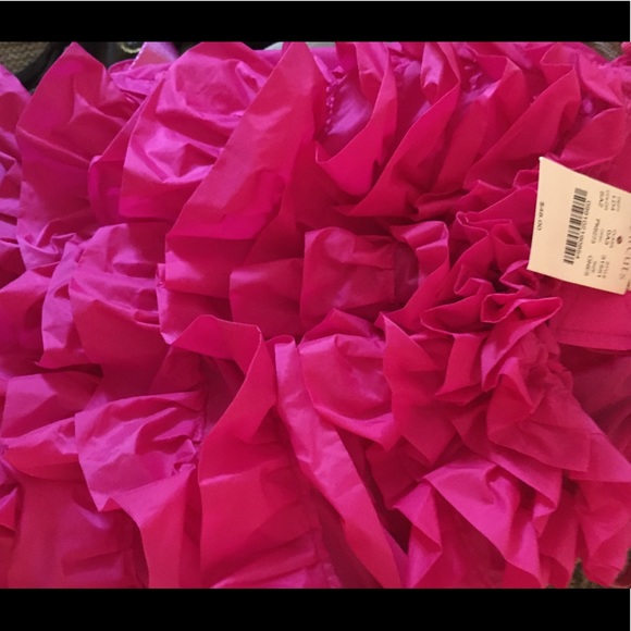 Ruffle pink nylon crewcut backpack drawstring bag - Picture 2 of 8